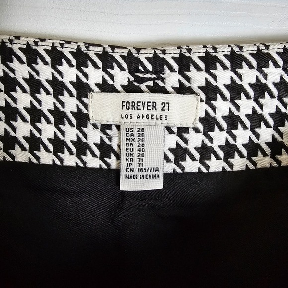Forever 21 Skirt with Belt-Black/White-Women's 28 - Picture 5 of 7